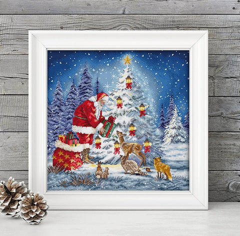 Siuvinėjimo rinkinys Santa 29x29cm SLETIL8200 - 🧶kaSiulai.lt