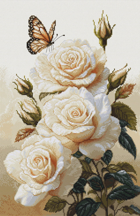 Siuvinėjimo kryželiu rinkinys „Rožių kvapas“, 25x39 cm, SB7056