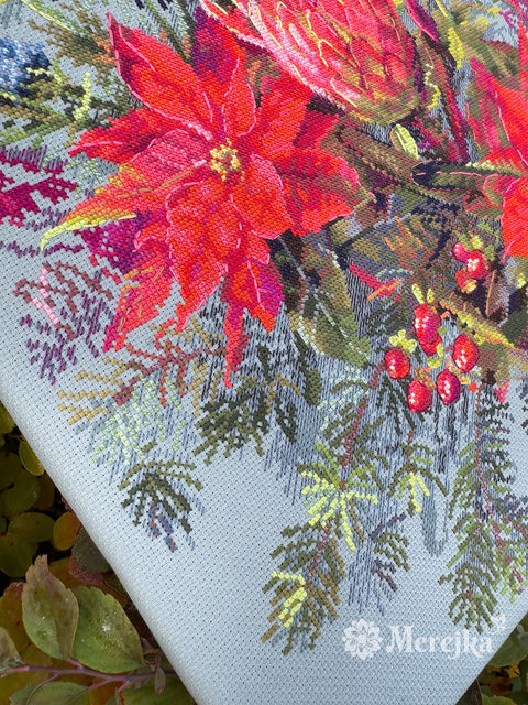 Siuvinėjimo kryželiu rinkinys „Kalėdinė kompozicija“ 30×42 cm, Merejka rankdarbiai