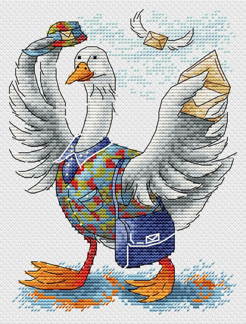 Siuvinėjimo kryželiu komplektas „Gera žinia“ 18x13 cm, schema SM-796