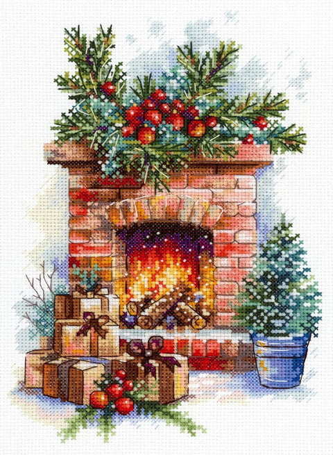 Siuvinėjimo kryželiu rinkinys „Artėjanti šventė“ 20 x 14 cm