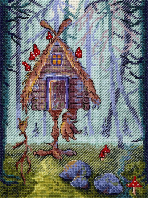 Siuvinėjimo kryželiu rinkinys „Neįprasta trobelė“ 20×15 cm SNV-927