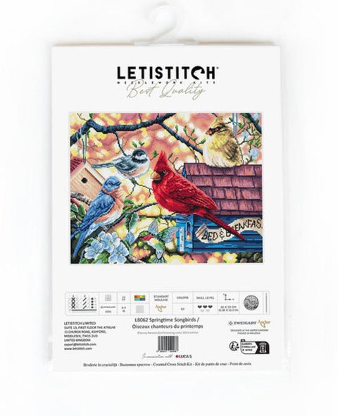 Siuvinėjimo rinkinys Springtime Songbirds 33x26cm SLETIL8062 - 🧶kaSiulai.lt