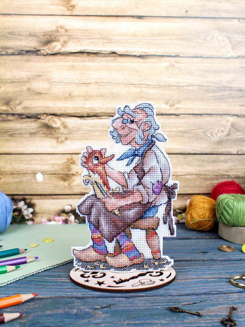 Siuvinėjimo kryželiu komplektas „Papa Carlo“, 17x10 cm rankdarbių paveikslėlis