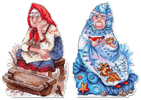 Kryželiu siuvinėjimo rinkinys „Be nieko likusi“ ant plastikinės kanvos, 19×13 cm
