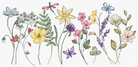 Siuvinėjimo rinkinys "Summer Bloom" 36x17cm SLETIL8094 - 🧶kaSiulai.lt