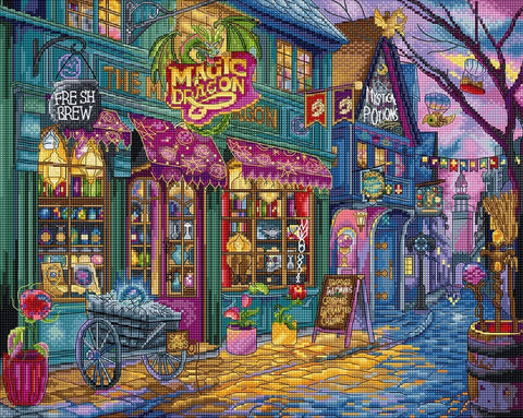 Siuvinėjimo rinkinys The Magic Dragon Shop 34x27cm SLETIL9914 - 🧶kaSiulai.lt