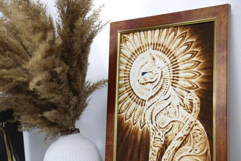Skaičiuojamo kryželio komplektas „Egipto katė“ — elegantiškas motyvas - kaSiulai.lt