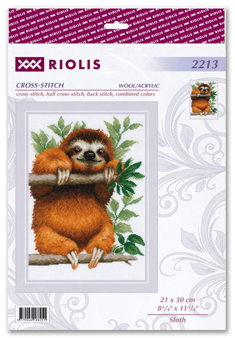 Tinginys — RIOLIS siuvinėjimo rinkinys Nr. 2213, 21×30 cm, 20 spalvų