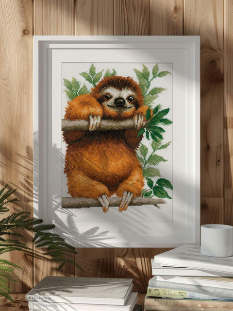 Tinginys — RIOLIS siuvinėjimo rinkinys Nr. 2213, 21×30 cm, 20 spalvų