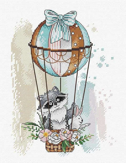 Spalvingas horizontas – siuvinėjimo komplektas Aida 14, 22 spalvos, 22×18 cm - kaSiulai.lt