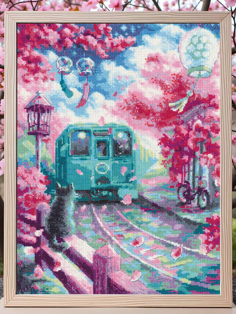 RIOLIS siuvinėjimo rinkinys "Spring Express" Nr. 2233 (30×40 cm)