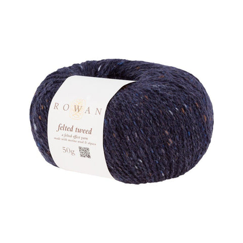 Tamsiai mėlyna Nr.: 170 - ROWAN FELTED TWEED siūlai. (Merino ir alpakos vilna) - kaSiulai.lt