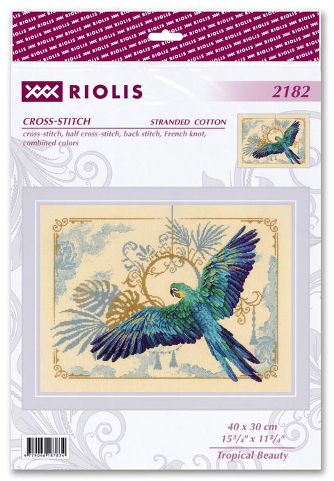 Tropical Beauty — siuvinėjimo rinkinys RIOLIS Nr. 2182 (40×30 cm, 20 spalvų)