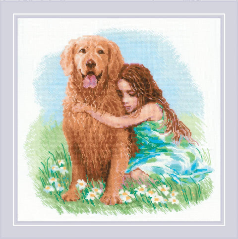 RIOLIS siuvinėjimo rinkinys „True Friend“ Nr. 2158 — 30×30 cm, 22 spalvų