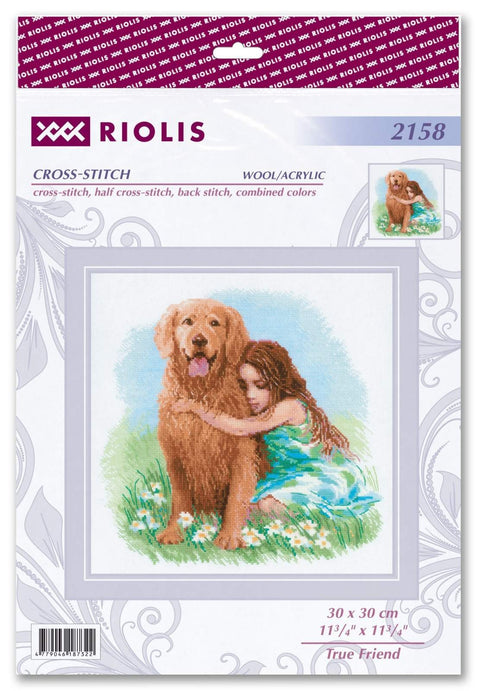 RIOLIS siuvinėjimo rinkinys „True Friend“ Nr. 2158 — 30×30 cm, 22 spalvų