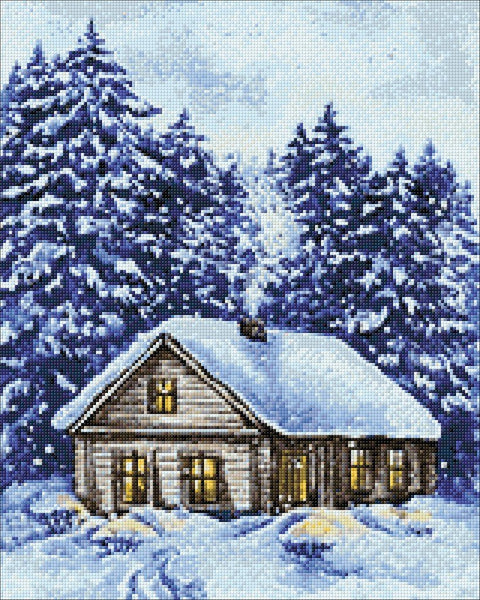 Deimantinės mozaikos rinkinys „Žiema“ 40 x 50 cm