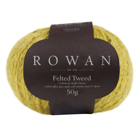 Žalsvai geltona Nr.: 220 - ROWAN FELTED TWEED siūlai. (Merino ir alpakos vilna) - kaSiulai.lt