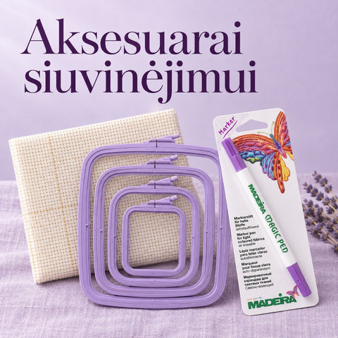 Aksesuarai siuvinėjimui kategorijos baneris