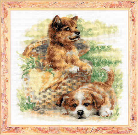 RIOLIS siuvinėjimo rinkinys "Tender Age" Nr. 1390 — 25×25 cm, 14ct AIDA, 21 spalvos