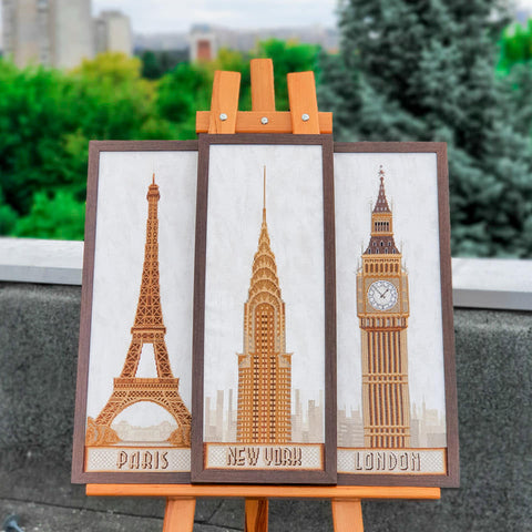 Charivna Mit siuvinėjimo rinkinys „Londonas“ — kryželiu su karoliukais, 19,5×57 cm