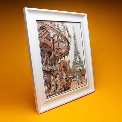 Charivna Mit siuvinėjimo rinkinys „Prancūziška karuselė“ — Aida 14, 28 spalvų