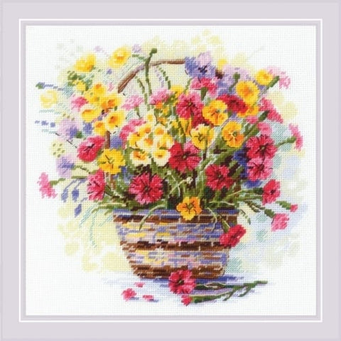 Siuvinėjimo kryželiu rinkinys „Žydinti vasara“ 25 x 25 cm