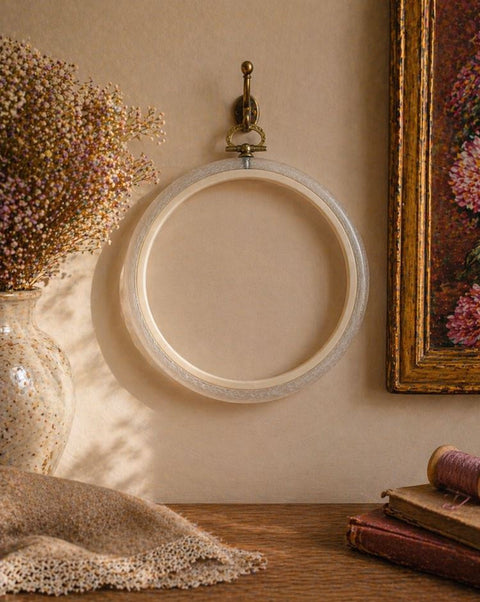 Permatomas apvalus Flexi Hoop siuvinėjimo lankelis 20,5 cm rankdarbiams