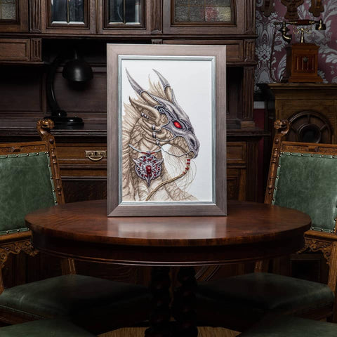 Kryželių siuvinėjimo rinkinys „Lobio sergėtojas“ – Aida 16, 28×44 cm | Charivna Mit