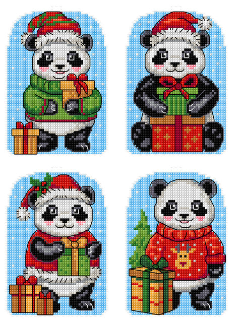 Crafting Spark Panda siuvinėjimo rinkinys kryželiu 14 ct, 15 spalvų, 8×12 cm