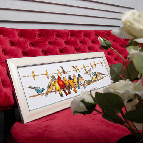 Charivna Mit kryželių rinkinys „Šilčiau kartu“ 63×17 cm, Aida 14, 42 spalvų