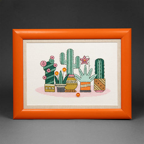 Charivna Mit siuvinėjimo rinkinys „Ryški Meksika“ su karoliukais ir Crystal Art akcentais, Aida 14, 26×18 cm (triptikas)