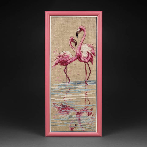 Charivna Mit kryželių siuvinėjimo rinkinys „Prie vandens“ — Aida 14, 15 spalvų, 16,5×42 cm