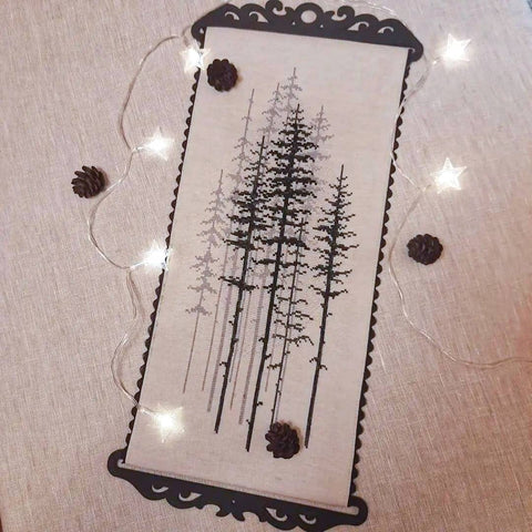 Charivna Mit siuvinėjimo rinkinys mišria technika „Ūkanotas miškas“, 15×29,5 cm