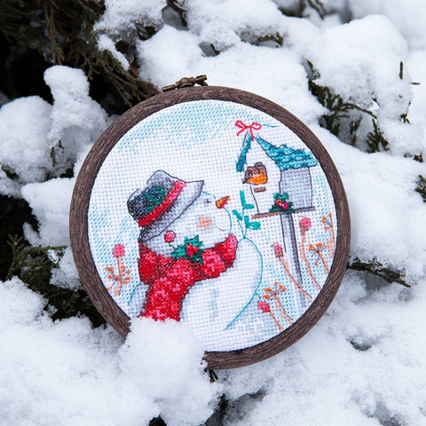 Kryželių siuvinėjimo rinkinys „Naujųjų metų istorijos“, Aida 14, 12×12 cm — Charivna Mit