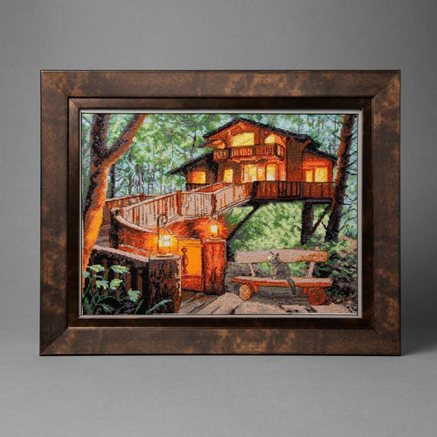 Charivna Mit kryželių rinkinys „Slapta vieta“ 33×24 cm — 16 ct Aida, 32 spalvų Madeira siūlai