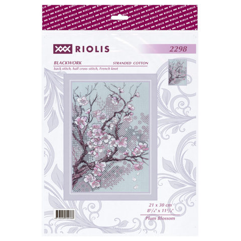 Plum Blossom slyvų žiedai siuvinėjimo rinkinys RIOLIS 2298