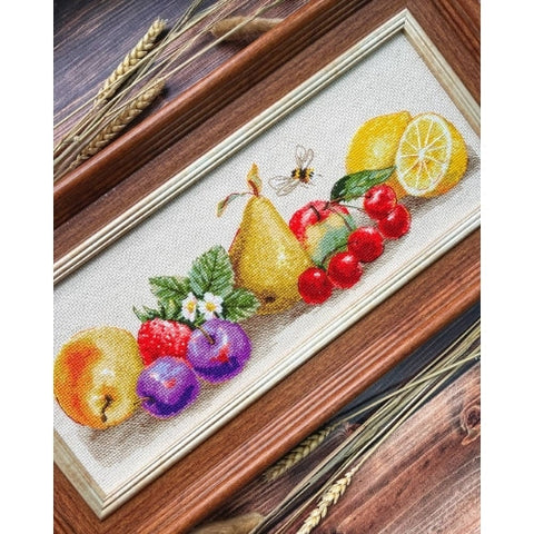 Siuvinėjimo kryželiu rinkinys „Vasaros skonis“ 40 x 15 cm