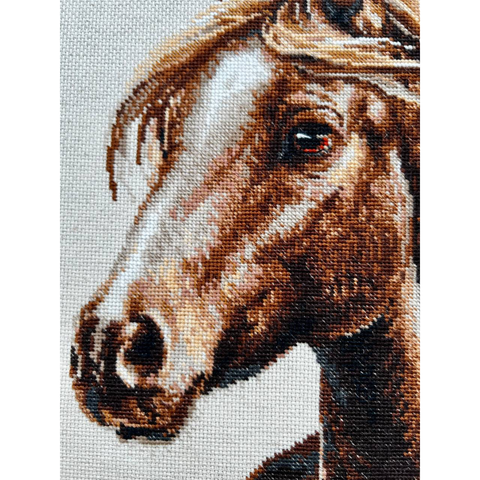 Siuvinėjimo kryželiu rinkinys „Išdidus arklys“ 30 x 40 cm