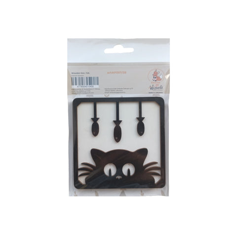 3 mm faneros dėžutė „Katė“, 10×10 cm — KF057/28 - kaSiulai.lt