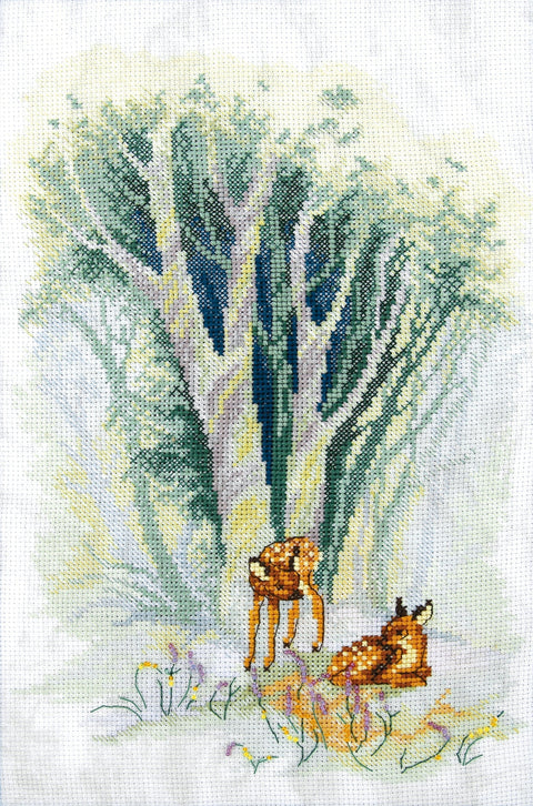 Charivna Mit siuvinėjimo kryželių rinkinys „Vasaros migla“ su karoliukais, Aida 14