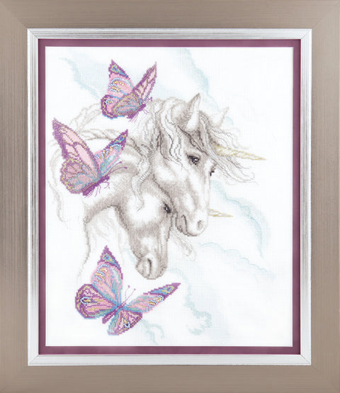 Charivna Mit „Legend“ serijos kryželių siuvinėjimo rinkinys — Aida 14, Madeira siūlai, Preciosa karoliukai