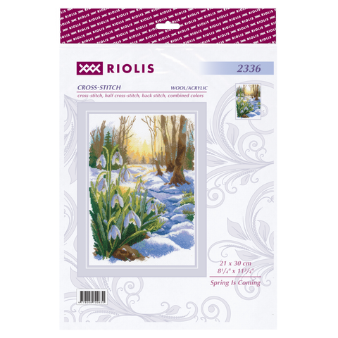 Pavasaris artėja – RIOLIS siuvinėjimo rinkinys Nr. 2336, vilnoniai siūlai