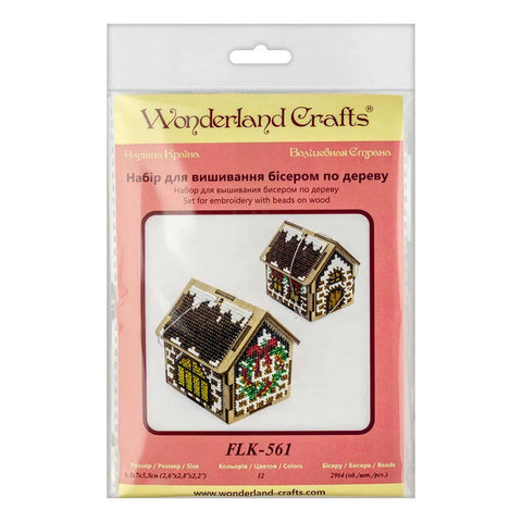 PRECIOSA karoliukų siuvinėjimo rinkinys ant medžio „Wonderland Crafts“ broškėms, pakabukams ir kalėdiniams žaisliukams