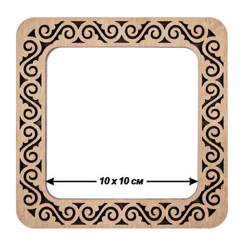 Medinis magnetinis siuvinėjimo lankelis 10×10 cm (kvadratinis) — skirtas lygiam paviršiui