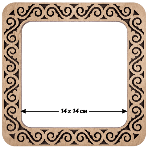 Medinis magnetinis lankelis siuvinėjimui 14×14 cm — skirtas plokštiems paviršiams