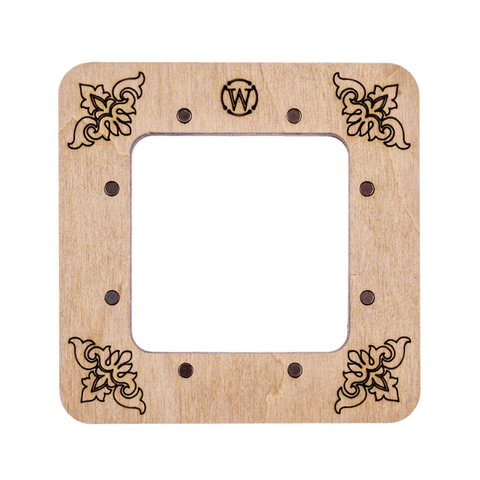 Mediniai magnetiniai siuvinėjimo lankeliai 6×6 cm — skirti kietiems paviršiams