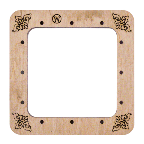 Medinis magnetinis siuvinėjimo lankelis 10×10 cm (kvadratinis) — skirtas lygiam paviršiui