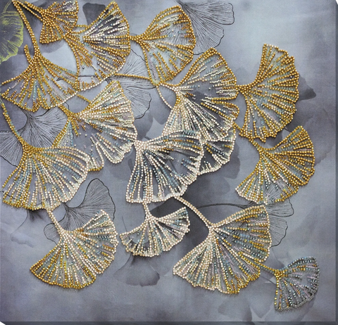 Abris Art siuvinėjimo karoliukais rinkinys „Ginkmedis (Ginkgo biloba)“, 32×31 cm