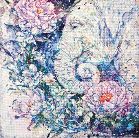White Legends – Abris Art 14 ct kryželių siuvinėjimo rinkinys, 35×35 cm, 47 spalvų